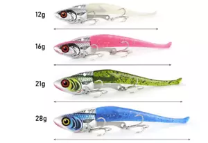 FSTK 2024 New Soft Lure Jig Head Pike Fishing Lure Seabass Bait - Picture 1 of 13