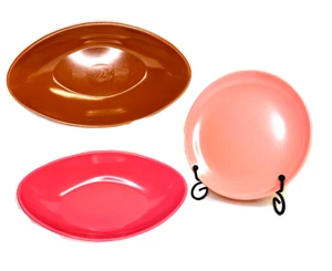 Vintage Marcrest Melmac Melamine Pink Lot of Serving Dish Plates Bowl - Picture 1 of 15