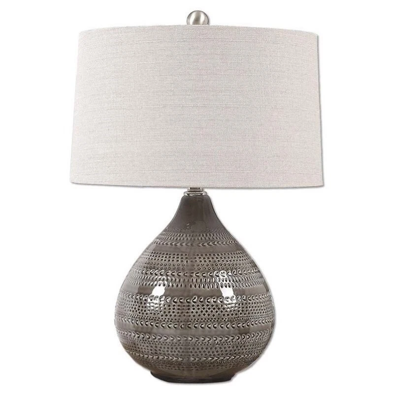 Uttermost Batova 25 Inch Traditional Smoke Gray Table Lamp - 27057-1 at Efurniture Mart