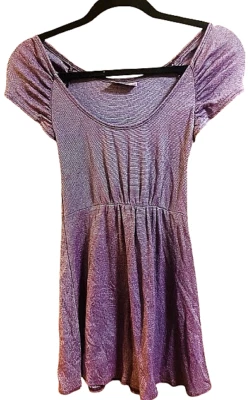 Michael Stars Babydoll Brezo Púrpura Lechera Top Y2K Manga Gorra Hecho en EE. UU. OS Foto 1 de 4