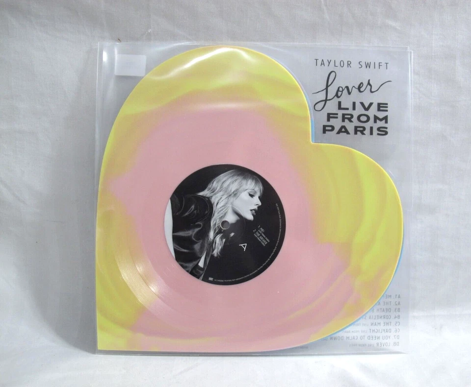 Taylor Swift Lover (Live From Paris) Heart Shaped Vinyl - Brand New - Fast Ship! - Image 1 of 4