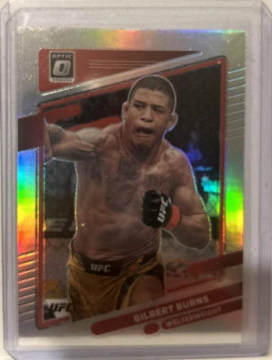 2022 Donruss Optic UFC Gilbert Burns Silver Holo Prizm #82 - Image 1 of 3