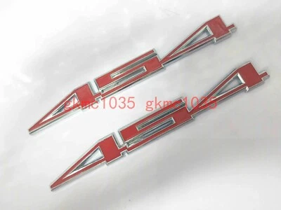 METAL BUMPER TRUNK GRILL Emblems DECAL STICKER BADGE CHROME/RED 454 LS6 C3 7.4 - Image 1 of 3