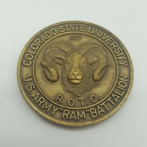 Colorado State University US Army Ram Battalion ROTC Challenge Coin - Picture 1 of 3