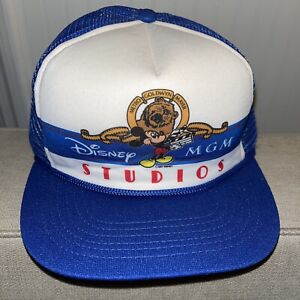 Vtg Disney MGM Studios Snapback Mesh Trucker Hat 1987 Rare Character Fashions