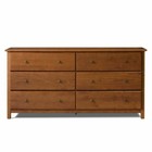 Modern Farmhouse Double Dresser Wide Chest Of Drawers Bedroom Solid Wood Walnut