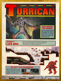 Super Turrican NES 1993 anuncio/póster impreso original auténtico videojuego promoción arte