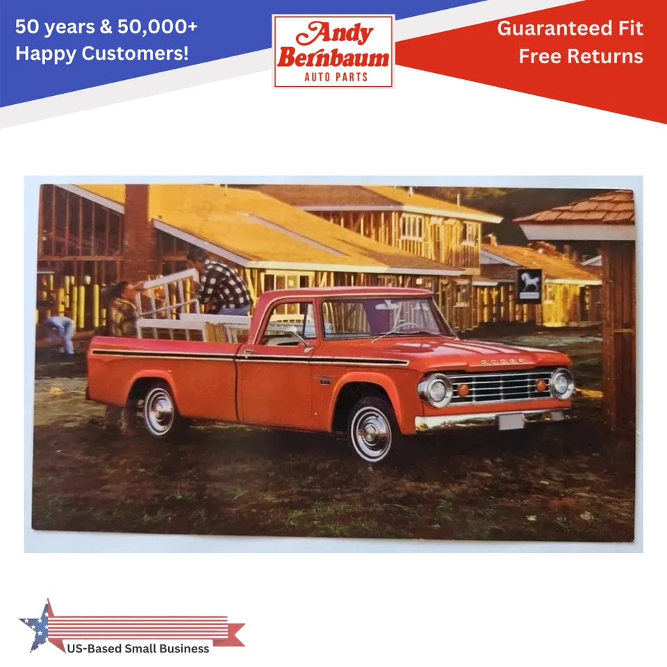 Postal promocional publicitaria para Dodge Truck serie D 100 1965 línea barrida Foto 1 de 4