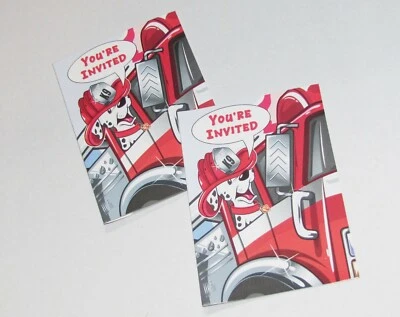 Invitaciones rápidas de bomberos 8/pk #21494, invitaciones de fiesta de bomberos Foto 1 de 4
