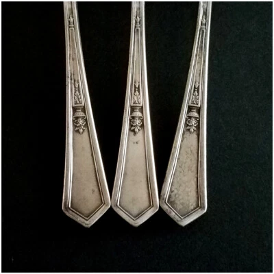 1920 LA TOURAINE Silver Plate Flatware, Art Nouveau Silverware, Kitchen Dining - Image 1 of 4
