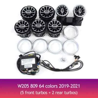 For Mercedes Benz C Class W205 GLC X253 Air Vent LED Ambient Light Kit 2019-2021 — 第 1/4 张图片