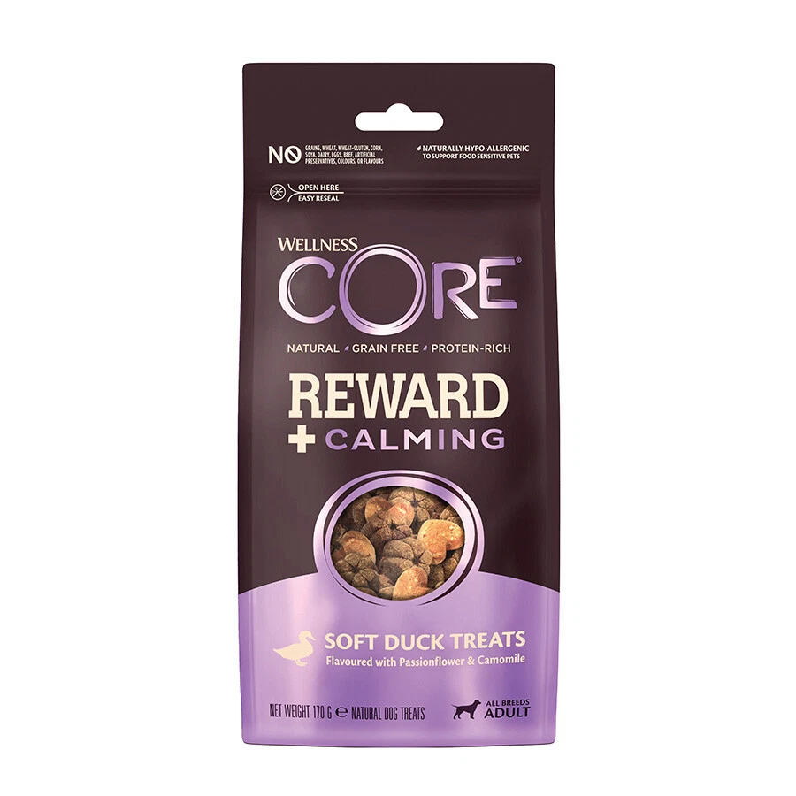 Wellness Core Reward + golosinas calmantes para perros de pato - 170 g Foto 1 de 1
