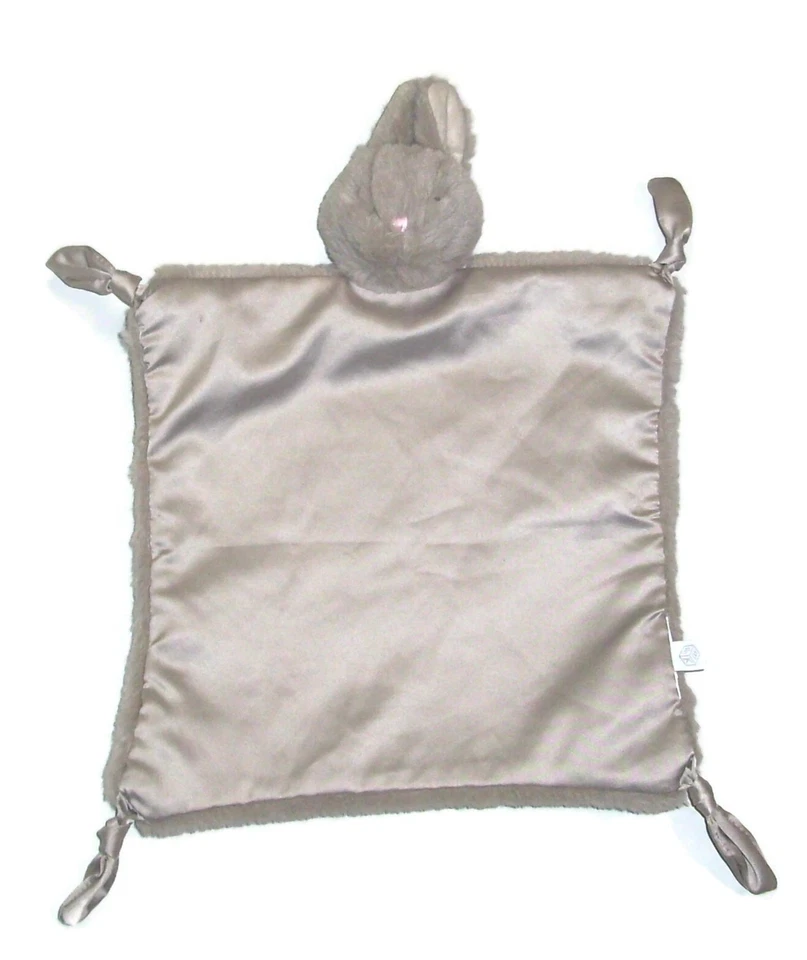 Manta de bebé Pottery Barn Kids marrón tostado conejito pulgar felpa satinado nudos anudados Foto 1 de 1