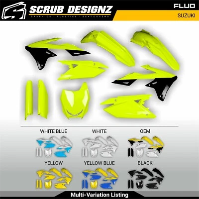 Suzuki RM-Z 250 2019-2026 RM-Z 450 2018-2026 Kit de plástico + protectores de horquilla Foto 1 de 4