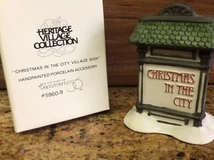 Department 56 Heritage Village Christmas In The City Sign  - Picture 1 of 1