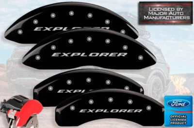 Ford "Explorer" Sport Trac 2007-2010 cubiertas de pinza de freno delanteras + traseras negras MGP Foto 1 de 4