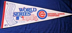 CHICAGO CUBS World Series 1984 Vintage großer Souvenier Wimpel N L Champions - Bild 1 von 3