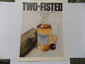 1969 PRINT AD TWO FISTED KILLS GERM LISTERINE BAD BREATH - Picture 1 of 1