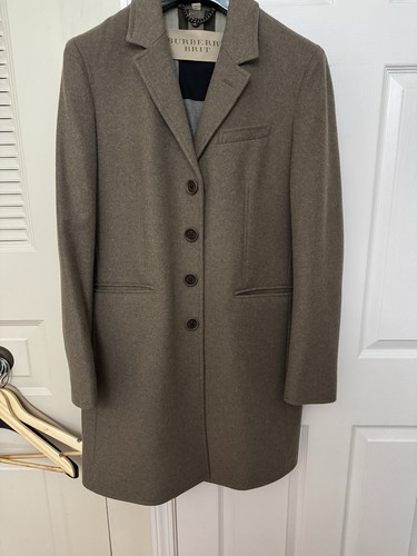 Cappotto soprabito Burberry Lyndson 3 in 1 lana tortora cashmere $1390 senza gilet taglia M