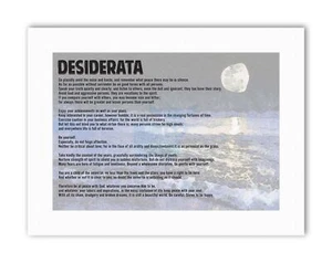 Desiderata Ehrmann Go Placidly Amid Noise Eile Typografie Leinwand Kunstdruck - Bild 1 von 4