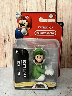 НОВАЯ фигурка World of Nintendo Cat Luigi 2,5 дюйма Jakks Pacific - Изображение 1 из 2