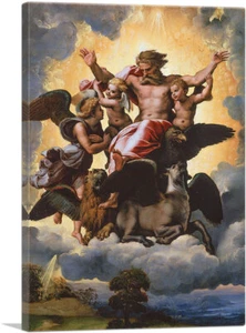 ARTCANVAS Vision of Ezekiel 1518 Canvas Art Print by Raphael - Picture 1 of 11