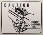 HONDA CB200  BATTERY BREATHER CAUTION WARNING DECAL