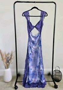 Intimately Free People Suddenly Fine Maxi Slip - Spring Rain Combo - Medium NWT - Picture 1 of 5