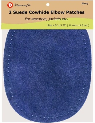 ULTRAHOLD 2 Faux-Suede Iron-On Elbow Patches 4.5  x 6 in - Navy Blue - Image 1 of 3