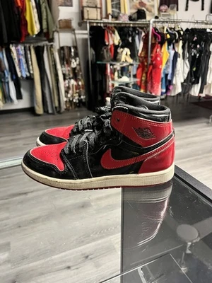 Nike Air Jordan 1 Retro High OG Patent Bred AQ2664-063 Little Kids PS Size 3Y - Image 1 of 4
