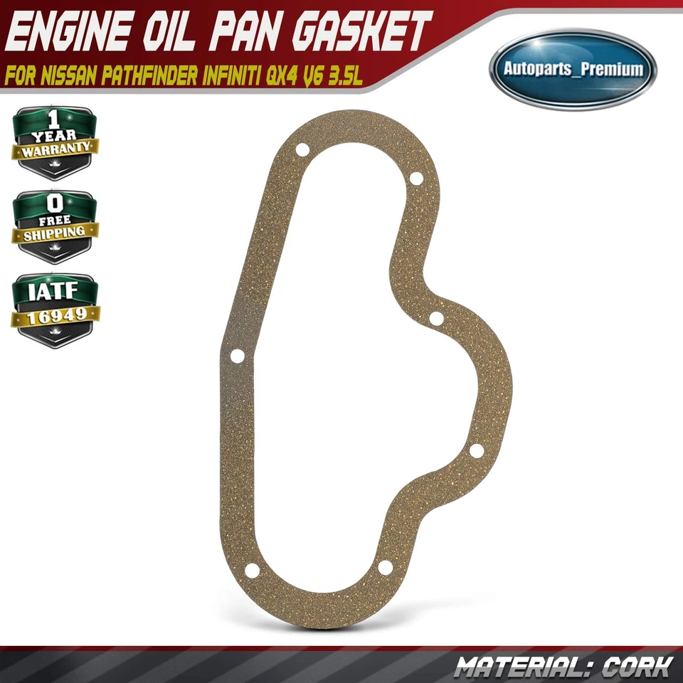 Junta inferior del cárter de aceite del motor para Nissan Pathfinder 2001-2004 Infiniti QX4 V6 3,5 L Foto 1 de 4