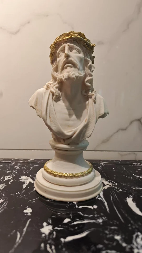Estatua Busto Jesús Resina 9.5" - Decoración Cristiana del Hogar, Escultura Arte Espiritual Foto 1 de 4