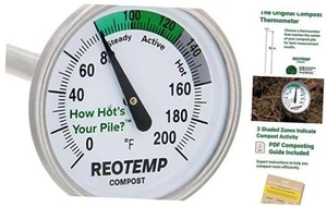 16 Inch Fahrenheit Backyard Compost Thermometer with Digital Composting Guide - Picture 1 of 6
