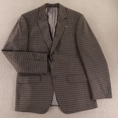 Chaqueta Perry Ellis M 40R Marrón Cuadros Mezcla de Lana Blazer Abrigo Deportivo Foto 1 de 4