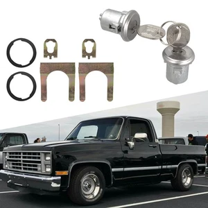 2pcs Door Lock Set Cylinder For Chevrolet Truck / C10 C20 C30 GMC 1500 1965-1987 - Picture 1 of 7