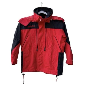 Blue Place Sportswear Co Red/black Removable Hood Windbreakers Boys SZ 14/16 - Picture 1 of 6