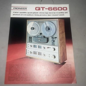 Vintage Original Pioneer QT-6600 QUADRAPHONIC STEREO TAPE DECK Specs Brochure - Bild 1 von 3