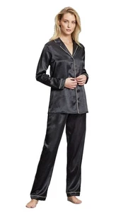 Pigiama donna aperto in raso setificato Andra 8334 - Picture 1 of 2