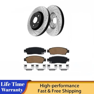 Rear Drilled brake Rotors Pads Ceramic for Chevy Trailblazer Isuzu Ascender 9-7X - Изображение 1 из 4