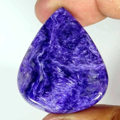 Piedra preciosa suelta cabujón ovalado charoita natural 58,10 quilates Foto 1 de 4