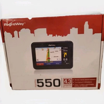 Rightway RW550 Black Bluetooth 4.3" Color Touchscreen GPS Navigator (Read) - Image 1 of 4