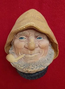 Vintage BOSSONS Chalkware Head " Old Salt Sailor" Fisherman 1971 - Picture 1 of 11