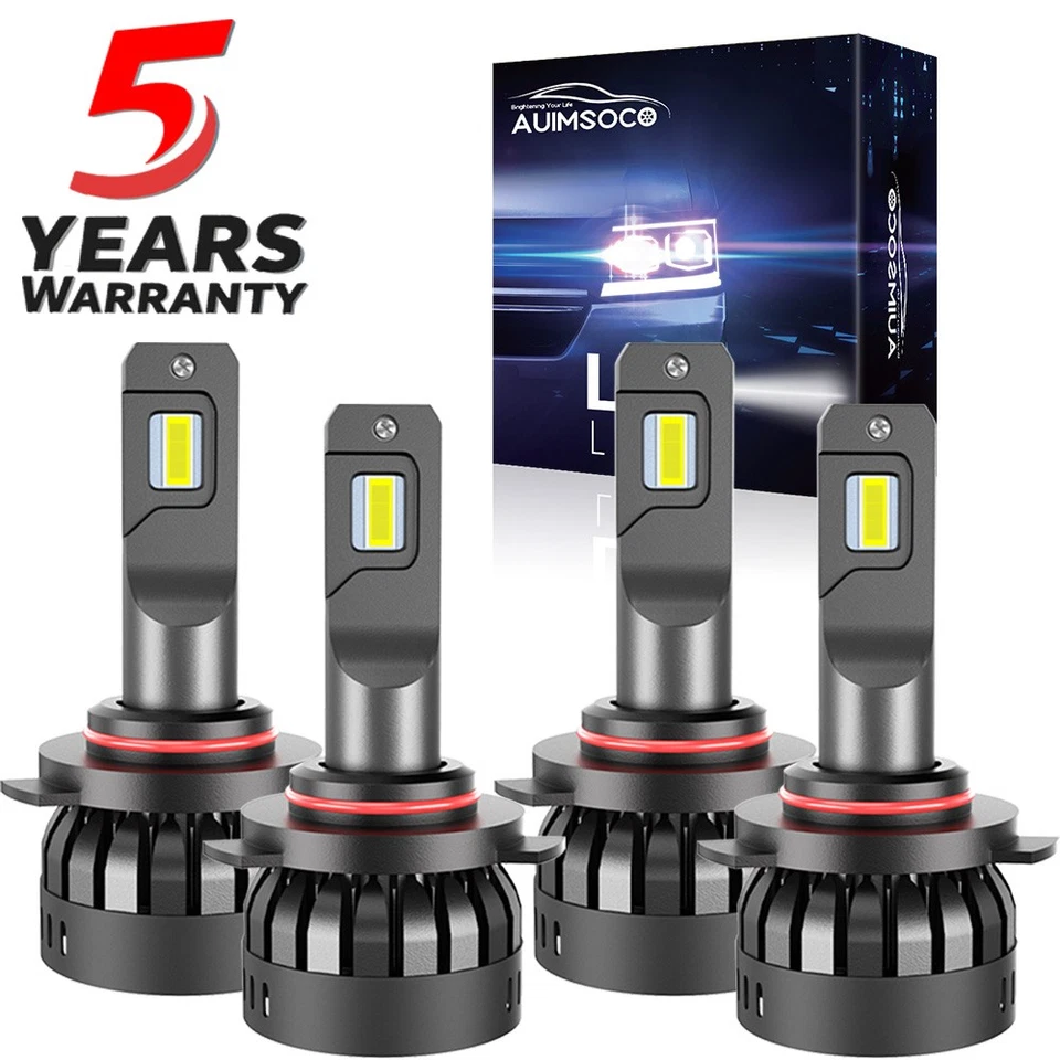 For Acura EL 2004-2005 4PCS LED Headlight High Low Beam Bulbs 4800000LM Bright - Изображение 1 из 4