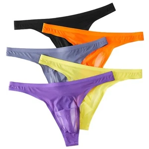 Men's Seamless Briefs Breathable Transparent Ultra-thin Underwear Sexy Bikini - Picture 1 of 7
