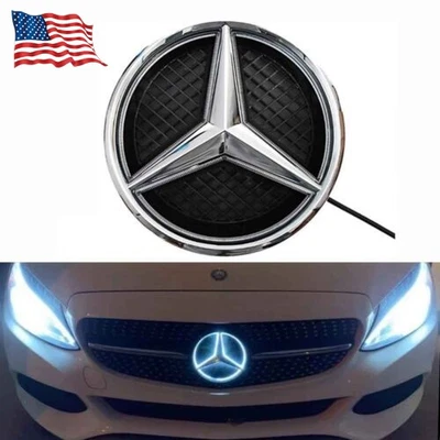 2011-2018 LED Emblem Front Grille Star Light for Mercedes Benz C E ML GLK W205 - Image 1 of 4