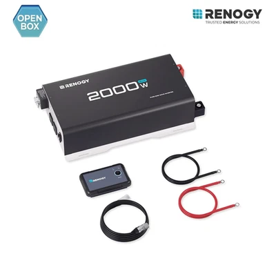Open Box Renogy 2000W inverter Pure Sine Wave Solar 24V DC to 120V AC Remote
