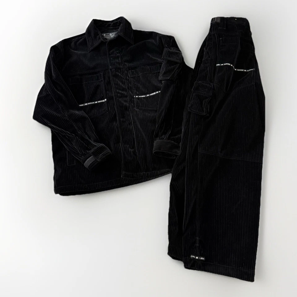 Platinum FUBU Bare Fox Collection Black Velour Set Jacket & Pants Men’s M 28–32 - Image 1 of 4
