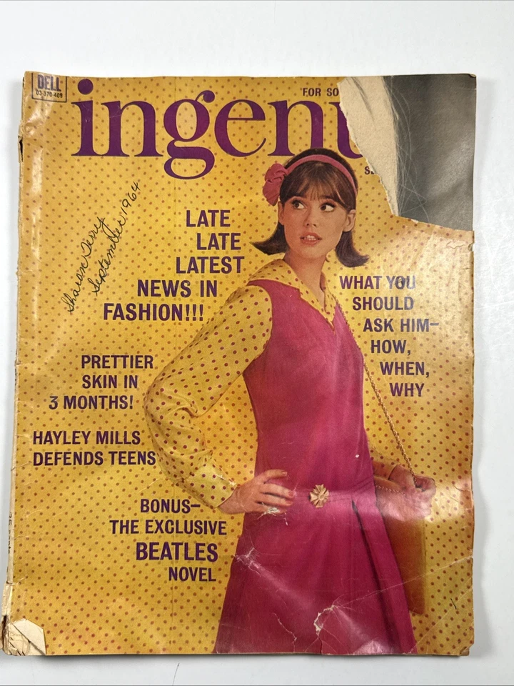 Ingenue Magazine (September 1964) Beatles novel Hard Day's Night pt 2 - Image 1 of 4