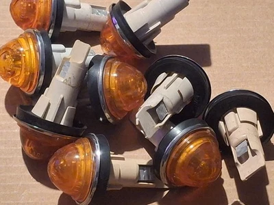 Fiat 124 X1/9 127 128 Original Carello side repeater lamp CHROME trim (PAIR) - image 1 of 4