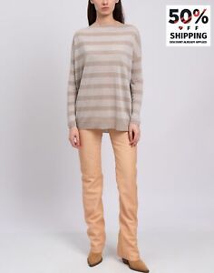 RRP €820 BRUNELLO CUCINELLI Jumper Size M Linen Blend Thin Knit Made in Italy